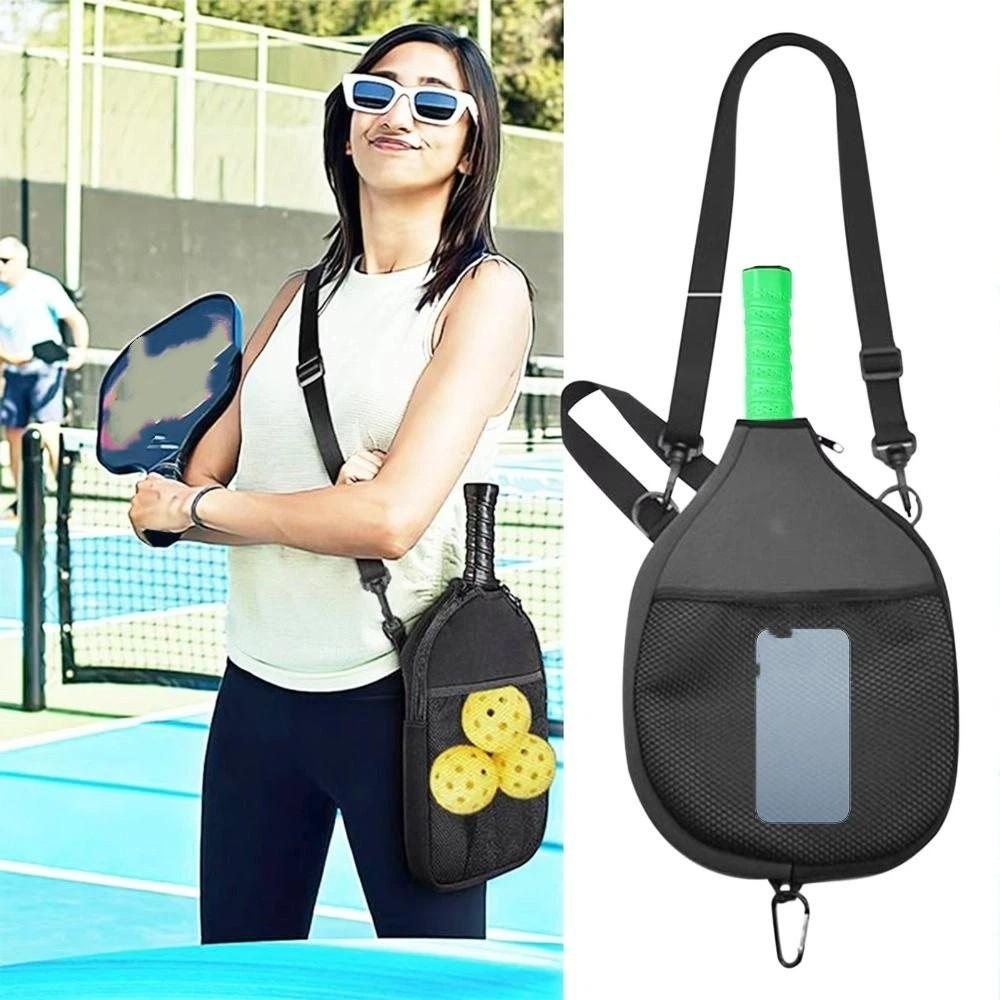 Waterproof Pickleball Paddle Cover Zipper Closure Pickleball Racket Bag  Unisex