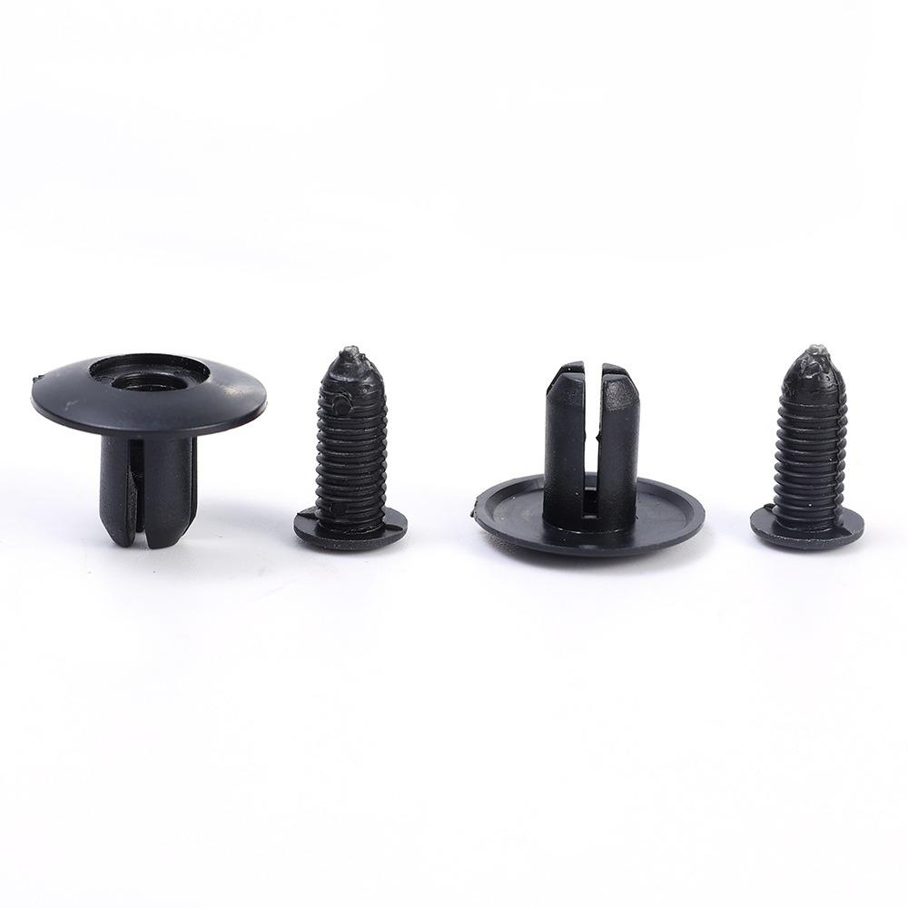 Sorte Plast Nitter Fastgørelseselement 8 mm Hul Bil Kofanger Skærm Holder Clips Universel Bil Dør Trim Panel Trykknap Clips Spænde
