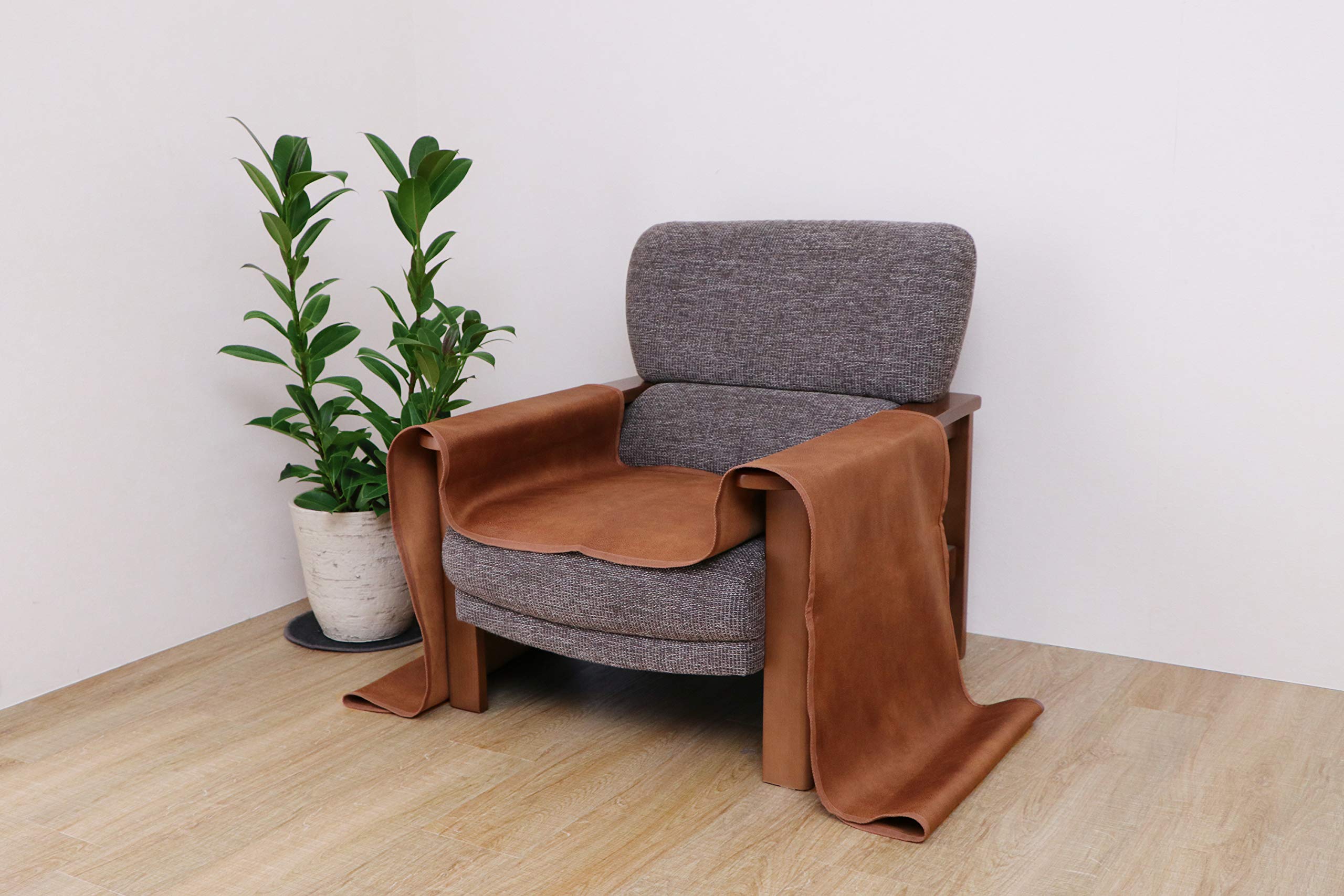 

IKEHIKO Sofa Cover, Seat, Scratch-Resistant, Antibacterial, Wrinkle-Resistant, Brown, Approx. 50 x 270 cm #6031309