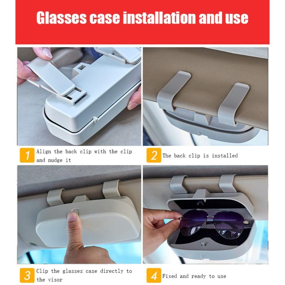 Buckle Sun Visor Car Lenses Holder Stable Sunglasses Holder Car Glasses Box  Truck