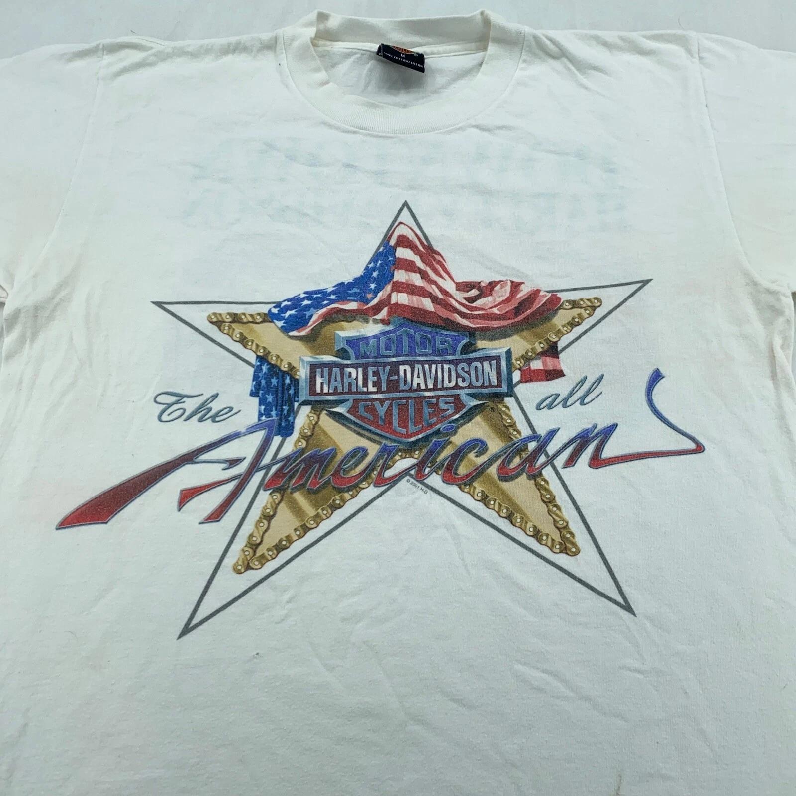 vtg HARLEY DAVIDSON MOTORCYCLE ALL AMERICAN SEATTLE WASHINGTON T-Shirt M biker S
