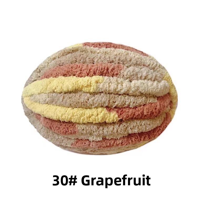 Handmade DIY Rainbow Adient Yarn Scarf Tail Line Finger Knitting Cozy Nest Cuion Thi Ice Strip Yarn