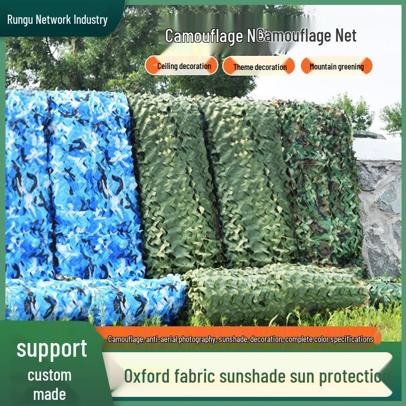 Anti-Aerial Photography Camouflage Net for Jungle and CS Theme Sunshade Decoration 150D Double Layer