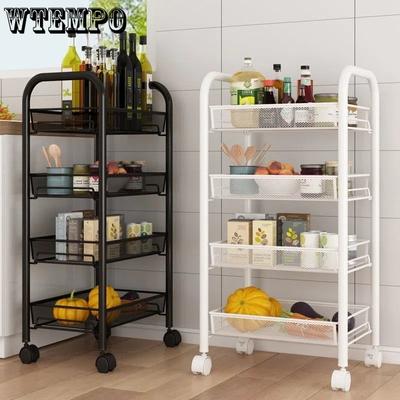 Trolley Storage Rack Floor Kitchen Bathroom Mobile Snack Bathroom Multi-layer Bedroom Bedside Storage Rack