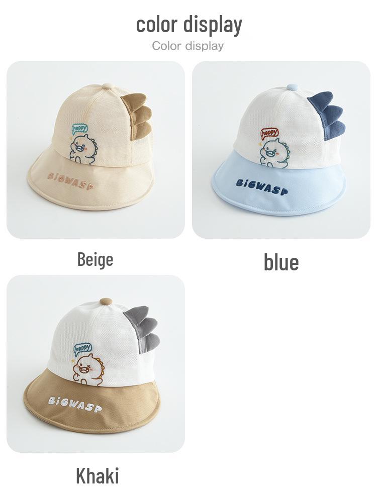 Children's Cartoon Dinosaur Bucket Hat - Outdoor Breathable Sun Hat