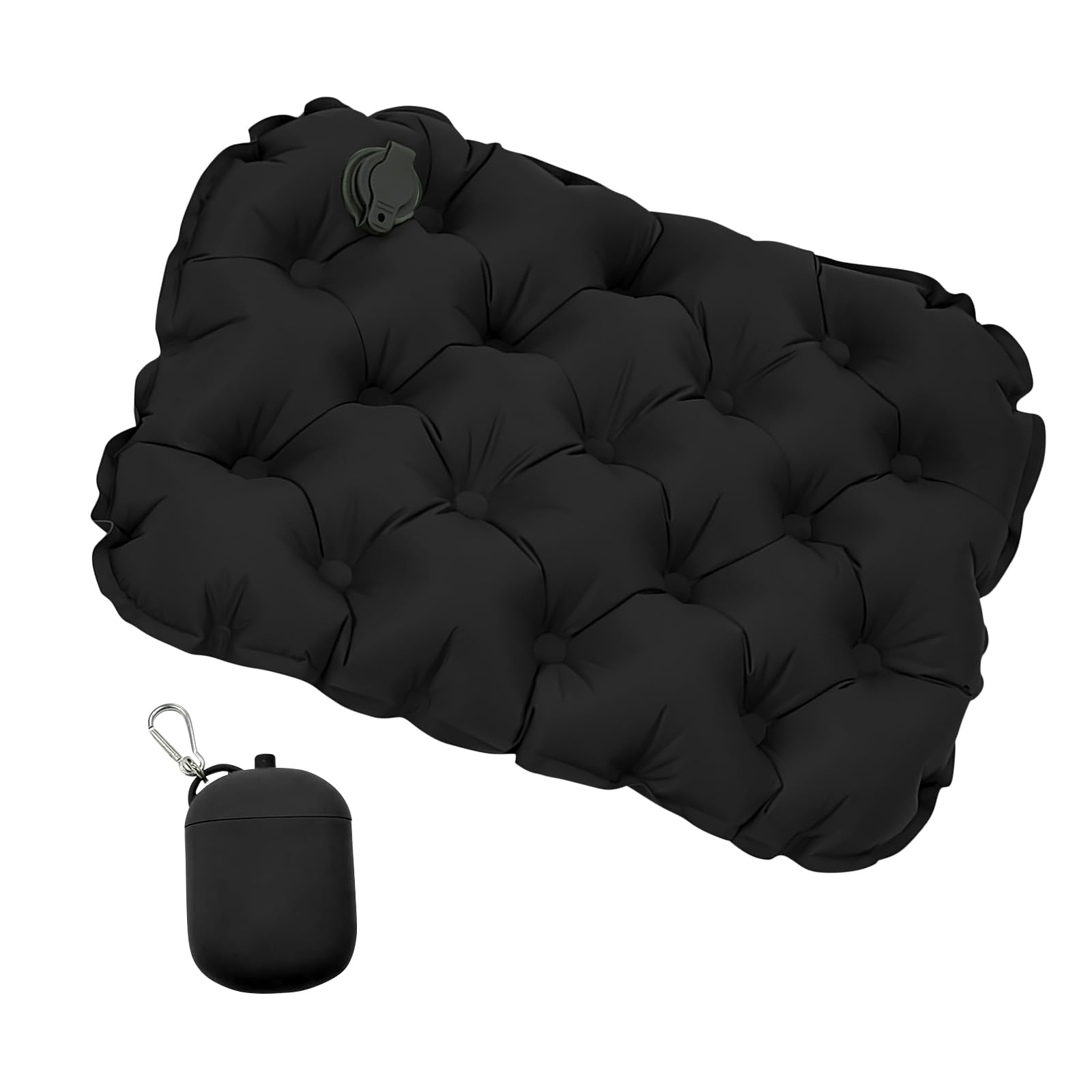 

HARUMAKI Надувной матрас Коврик для кемпинга Портативная подушка Складной коврик Портативный надувной матрас Воздушная подушка Толщина 5 см Высокопрочный 40D нейлон PU материал Корпус чёрный