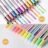 12 Stück doppelseitiges magisches Farbwechsel-Textmarker-Stiftset, für Schülertagebuch, Scrapbooking, Malerei, DIY, Klassenzimmer und Büro S
