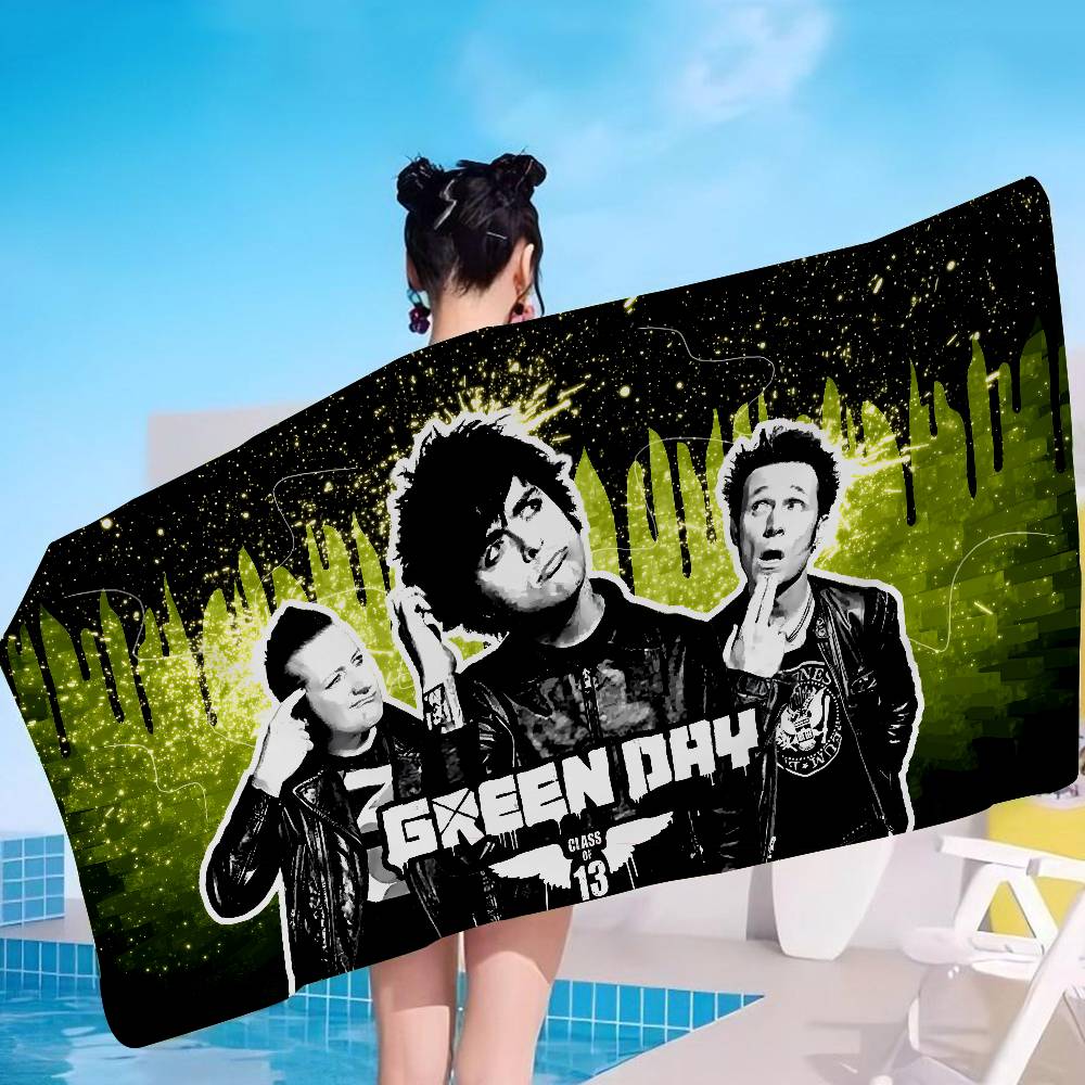 Classic Band G-Green D-Day Microfiber Beach Towel Absorbent Quick Dry Soft Yoga Swimming Resort Mountain Climbing Towel