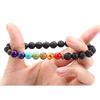 Unisex Matte Natural Agate Energy Beads Stretch Bracelet 7 Chakra Healing Protection Meditation Yoga Environment Stone
