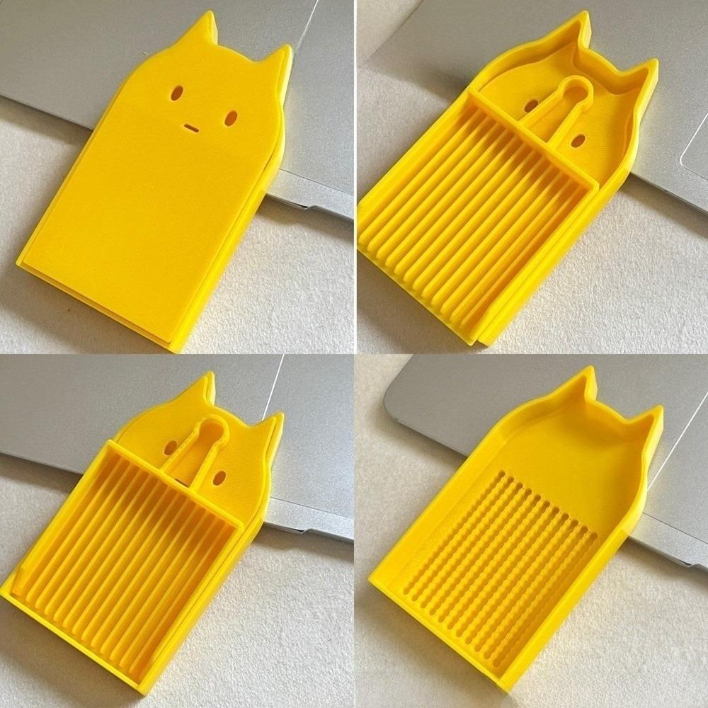 Kreative PP 2-in-1 Bohnenschale und Schaufel Handgemachtes DIY 2,6mm Perlenablage Katzenförmiges Handgemachtes Perlenspielzeug Geschenk