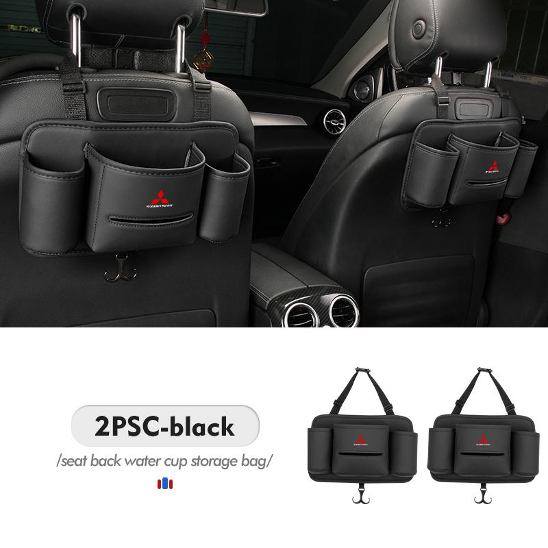 cxdjmy1 Car Seat Back Storage Bag Handbag Hook Water Cup Holder Interior Accessories For Mitsubishi Outlander Lancer L200 ASX Pajero