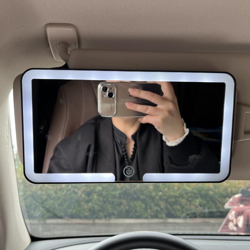 LED Sun Visor Vanity Mirror with Shatterproof HD Lighting