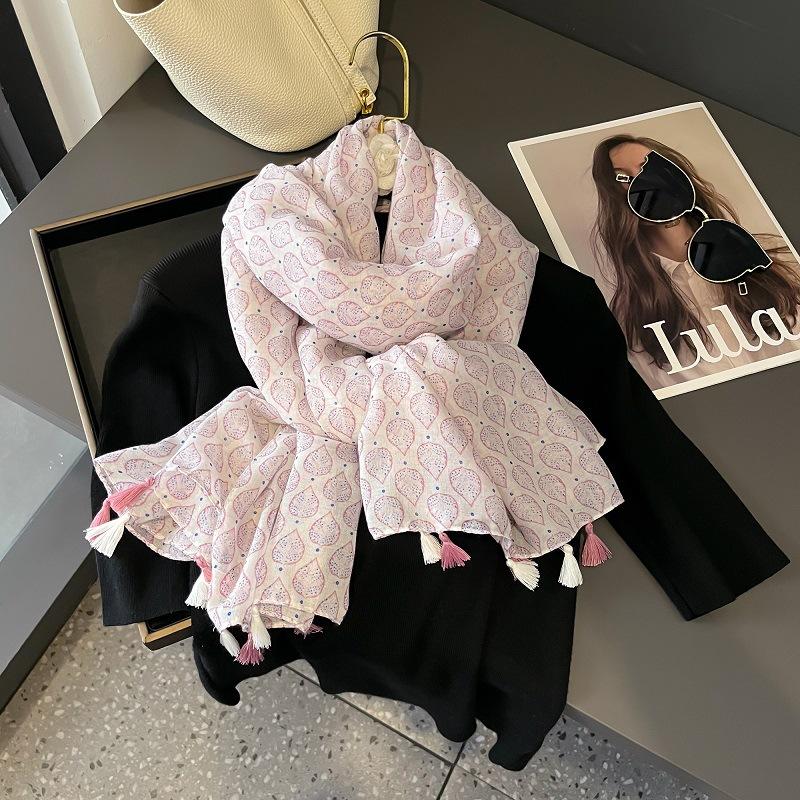 31 Design Fashion Bohemina Paisley Floral Tassel Viscose Shawl Scarf High Quality Wrap Pashmina Stole Bufandas Muslim Hijab