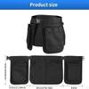 Waist Pack Utility Apron Organized Multifunctional Adjustable Black Accessory for Travel Kitchen