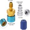 R1234yf to R134a Quick Coupler for Low Pressure R1234yf Gas Charge, 14mm 1/4" SAE