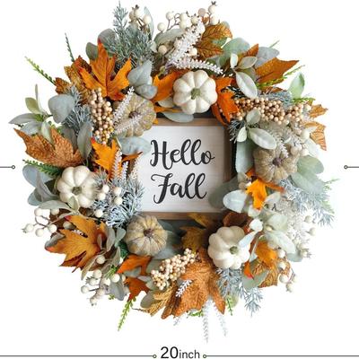Ação de Graças Natal Decoração de Parede Guirlanda Folha Geada Abóbora Cor de Outono Pingente de Guirlanda Folha de Bordo Ásia