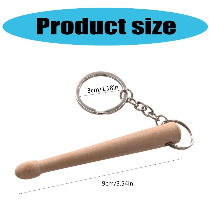 Portable Small Drumstick Keychains Charm Pendant Fashion Accessory For Drummers And Music Fan Parties Decoration