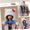 Women's Warm Fleece Cartoon Cat Hat with Moving Ears & Ear Muffs for Autumn/Winter