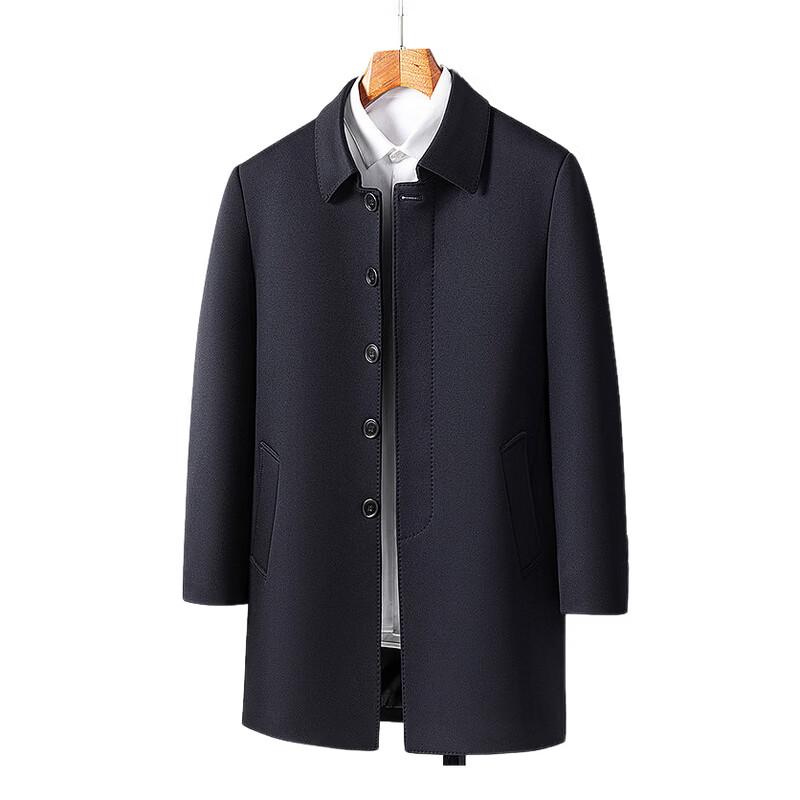 TUCANO Men's Business Lapel Mid-Length Trench Coat