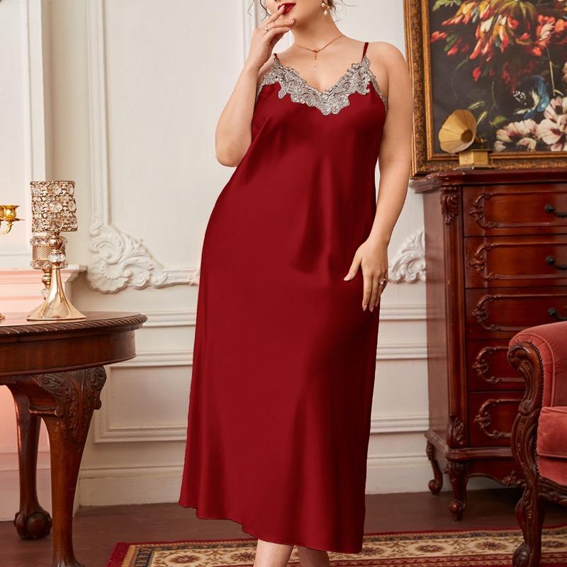 Solid Color Large Size Pajamas for Women Summer Luxury Sexy Thin Silk Pajamas Casual Home Wear Women's Pajamas
