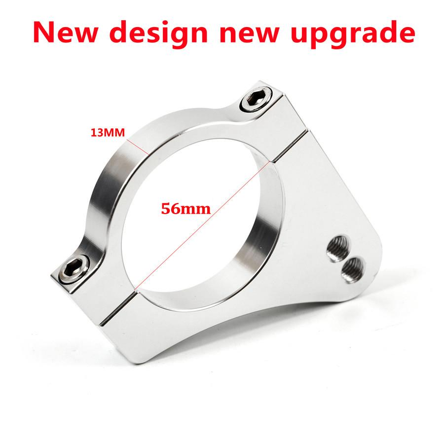 56mm CNC Motorcycle Steering Damper Fork Frame Mounting Clamp Bracket Universal