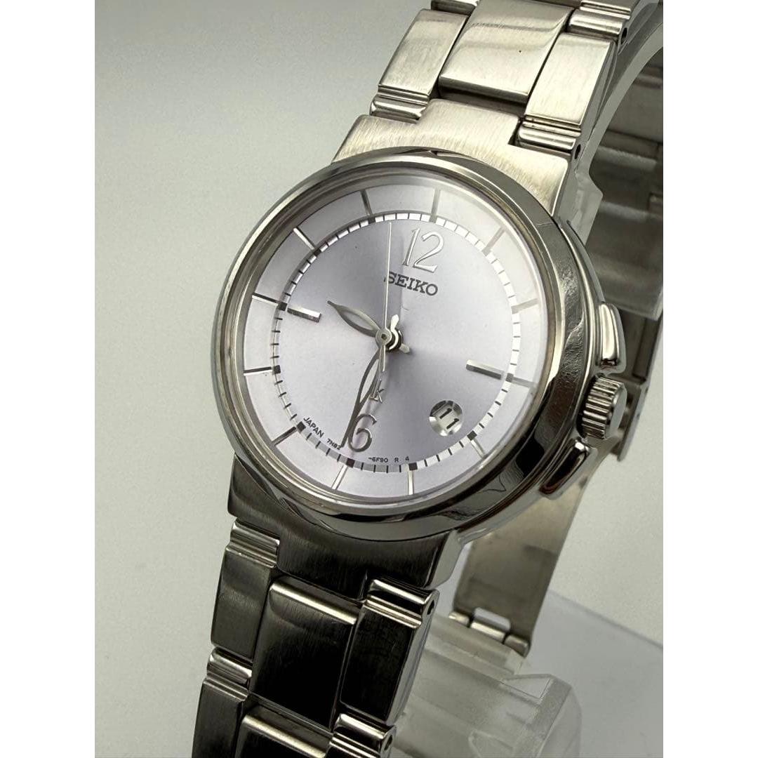 Working item SEIKO Rukia 7N82-6E00 Silver Date Ladies