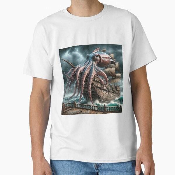 Squid Pro Quo Tales Of The Tentacled Titan Clas Made In Usaaus Tshirt S2xl