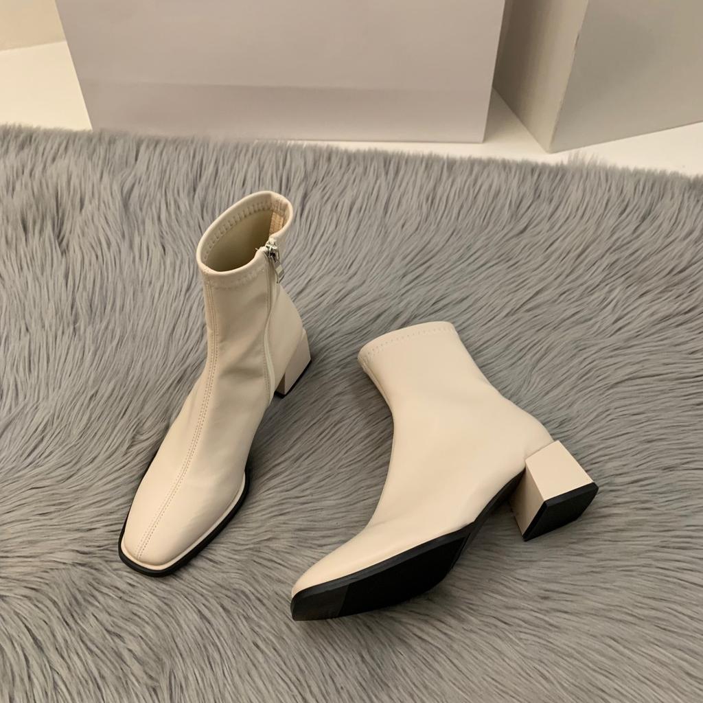 High-end Shoes, High Heels, Ankle Boots, Fleece New Boots, Women's Boots