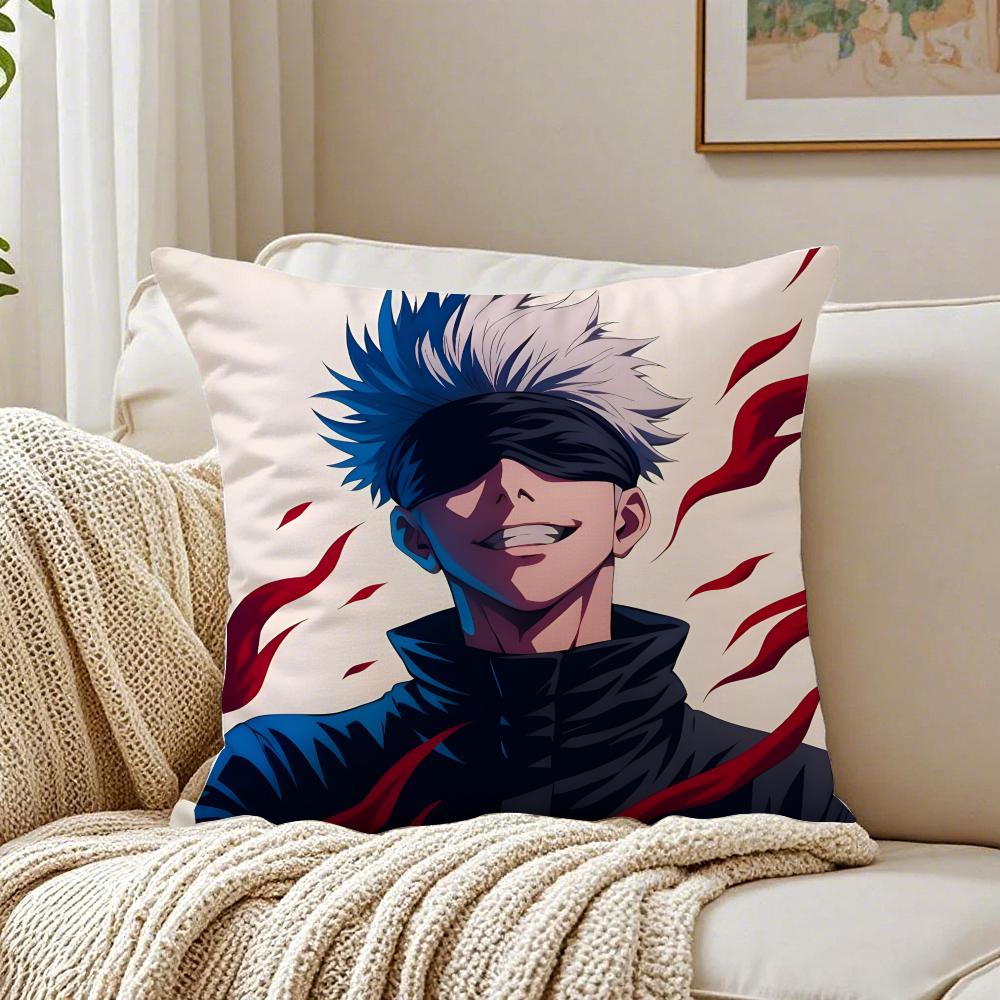 anime intense JJujutsu KKaisen Cushion Cover Pillowcase Antidustmite living Room Sofa Decor Cushion Room