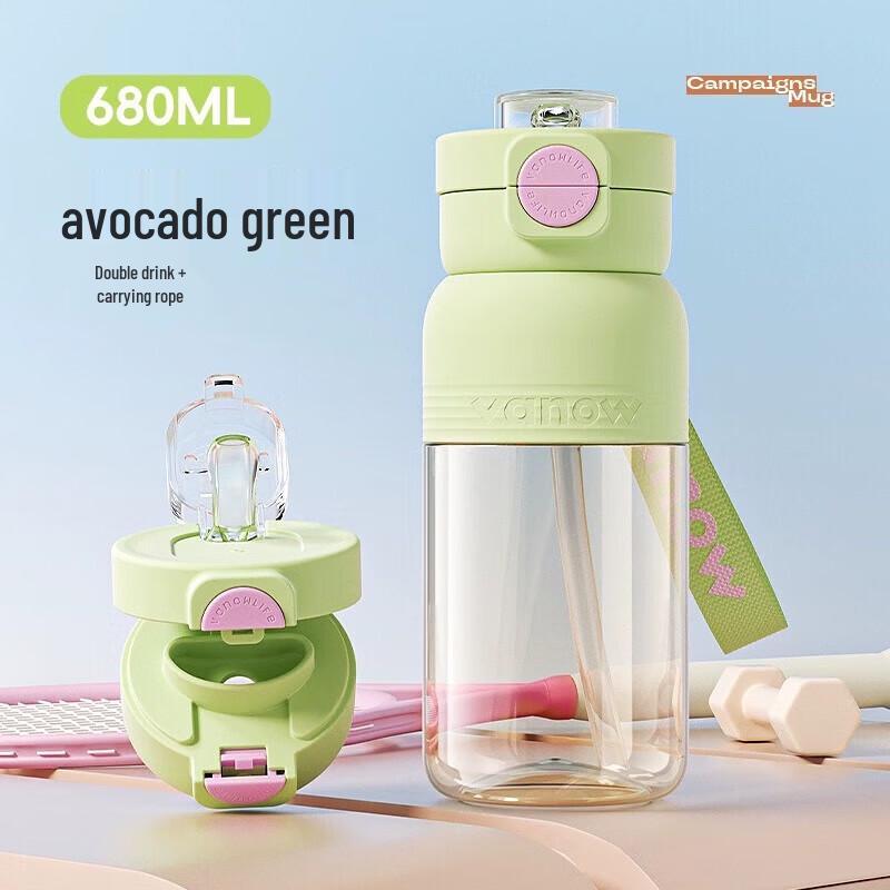 Vanow 680ml PPSU Dual-Drink Pop-Up Lid Sport Bottle