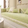 White Knitting Tassels Sofa Cover for Living Room Solid Color Sofa Cushion L Shaped Sofa Towel Couch Armrest Backrest Non-Slip