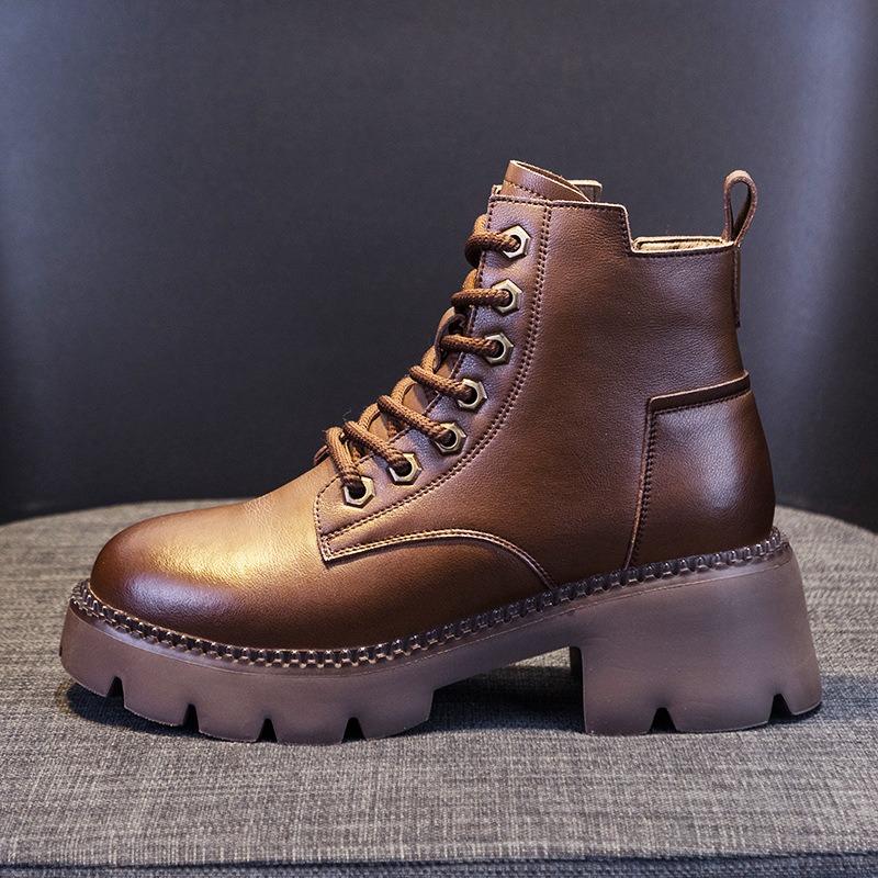 Martin Boots Leather Short Boots Thick Bottom Single Boots