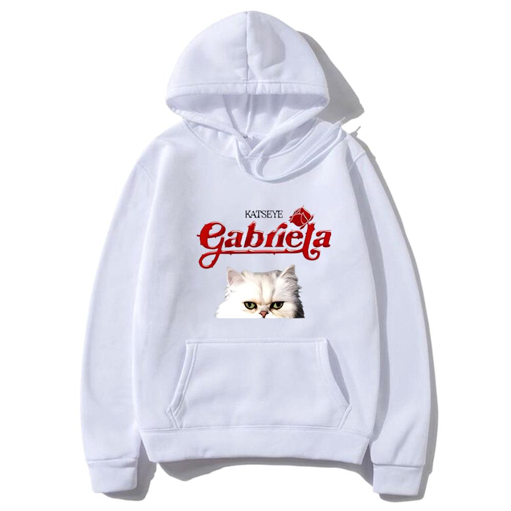 

Katseye Gabriela Cat Graphic 2025 Hoodie Men Women s Cute Fashion hip hop streetwear kpop Fleece Clothing Long sleeve pullovers S