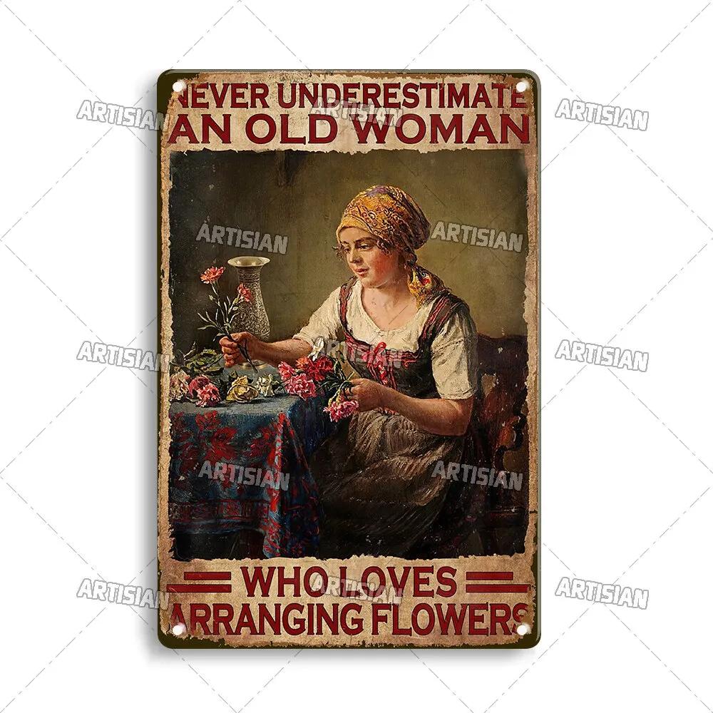 Artisian Gardening Metal Poster Flower Plant Tin Sign Decorative Wall Plaque for Garden Garage Bar Pub Club Hotel Cafe Kitch