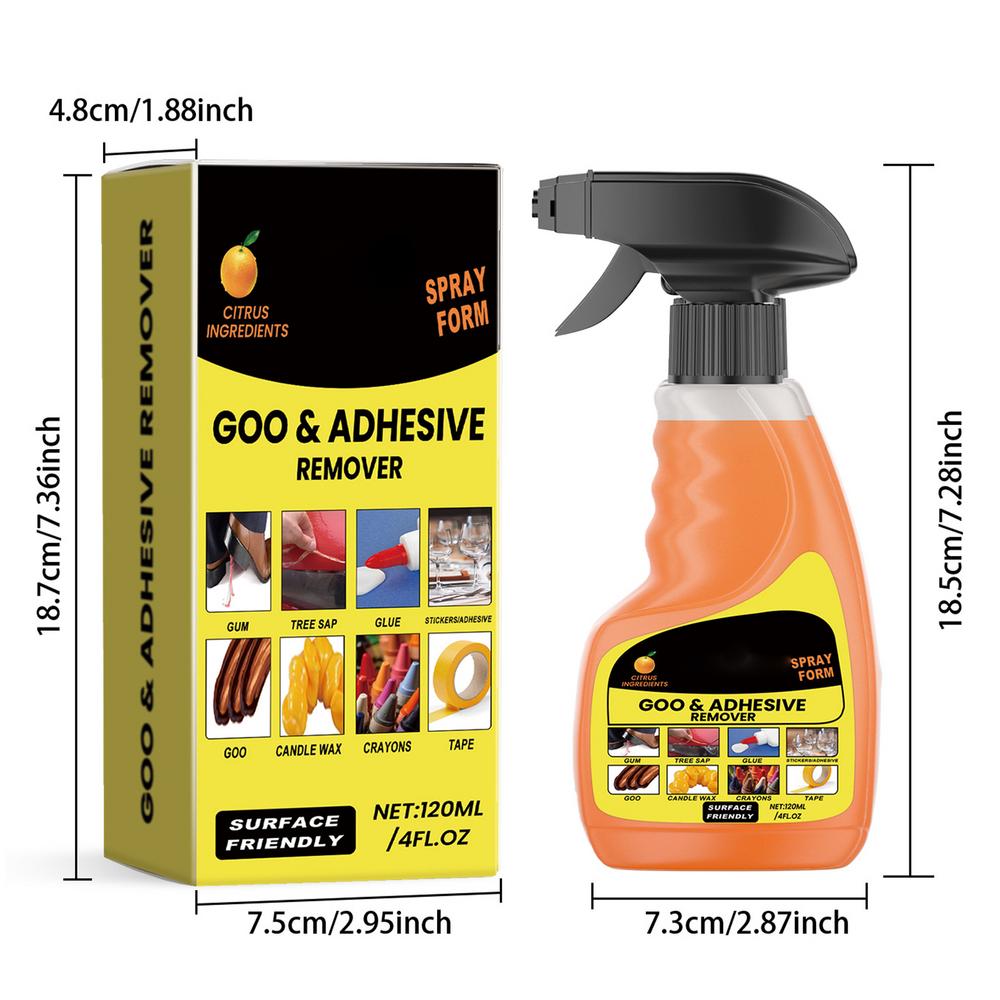 Tape Removal Spray Glue Removal Liquid Tape Remover Sticker Lifter 120ml Multifunctional Glue Remover Safe On Glass Metal Tiles