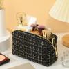 Borsa a mano da donna alla moda, trousse per trucco, borsa porta cosmetici, grande capacità, portatile, borsa porta articoli da toeletta da viaggio, astuccio per matite da studente