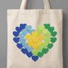 52Pcs Colorful Heart Shaped Fabric Patches For Instants Garment Repair And Customization