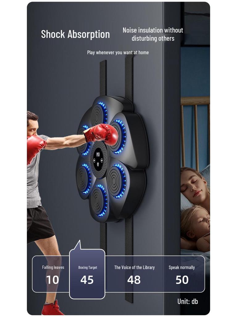Smart Bluetooth Musikalisk Boxningsmål: Hemmaträningsutrustning för vuxna och barn