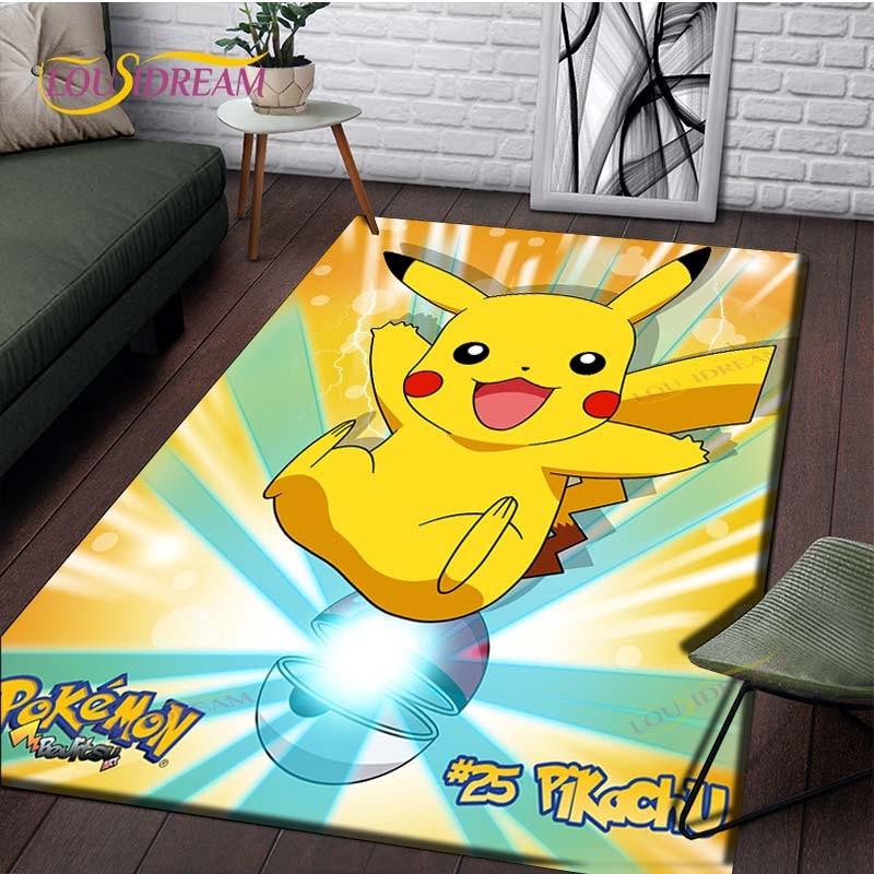 Anime Pokemon Pattern Carpets Living Room Anti-Skid Pikachu Area Rug Kids Bedroom Mats Yoga Mat Large Carpet Decor