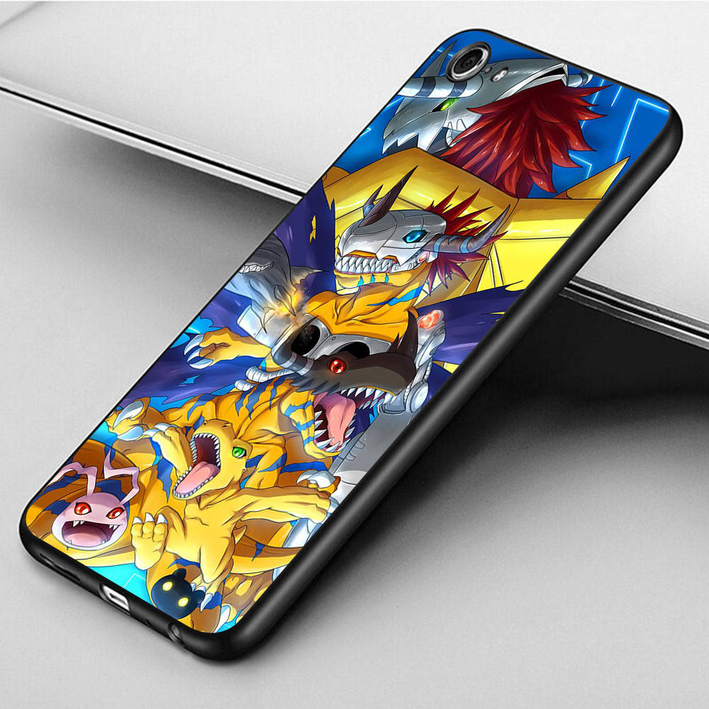 DT33 Digimon Case for iPhone 16 15 Plus 14 13 12 11 Pro 8 7 6S 6 SE 5S X XR XS Max Realme C30 C33 C31 9I Huawei P30 Black Soft Cover