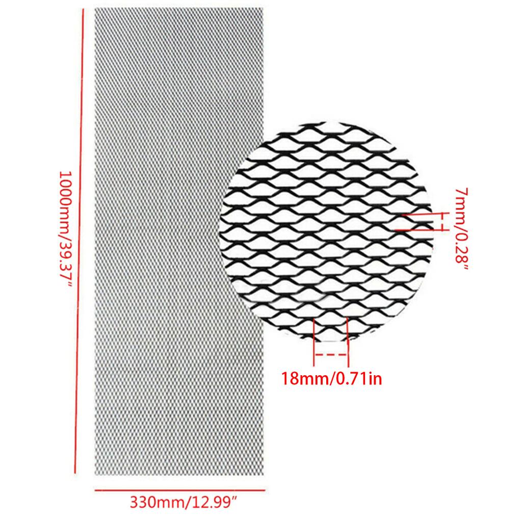 Universal Grill Net Car Front Aluminum Mesh Grille Bumper for Fender Hood Vent C