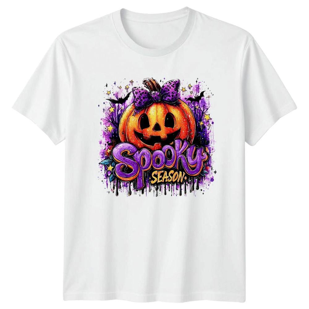 Spooky Season Halloween Pumpkin Unisexs TShirt Unisexs Tee Graphic Unisex S