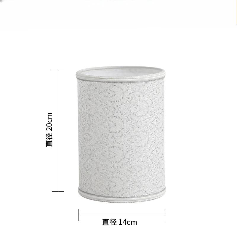 

Nordic Cloth Metal Lamp Shade Home Decoration E27 Linen Fabric Metal Desk Lamp Cloth Lampshade 14/22/25cm Height
