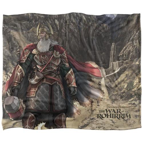 LORD OF THE RINGS The War Of The Rohirrim Silky Helm Hammerhand Supersoft Blanket