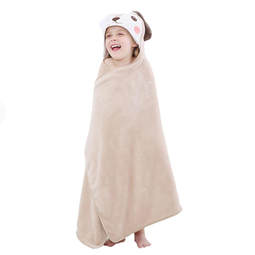 Toddler Baby Boys Girls Cute Cartoon Plush Receiving Blanket Cloak Wrap Bathrobe