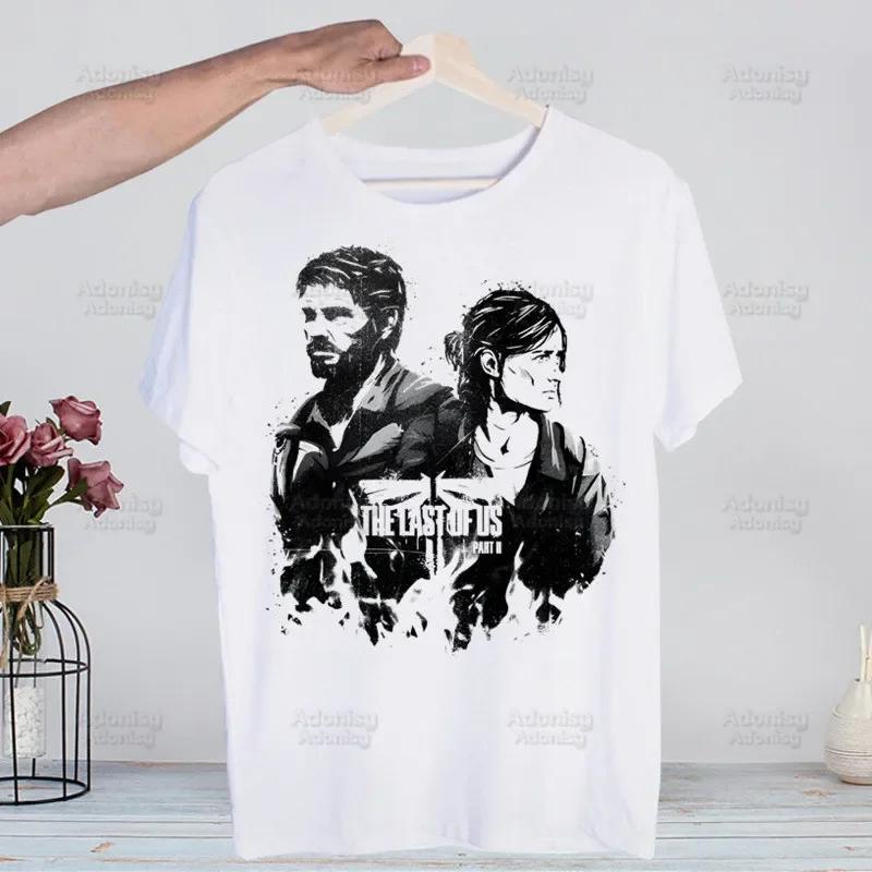 

The Last of Us Джоэл Элли Харадзюку Футболки Лето Унисекс Хип-хоп Смешной принт Футболка Уличная одежда Футболка с коротким рукавом Футболка Топ XL