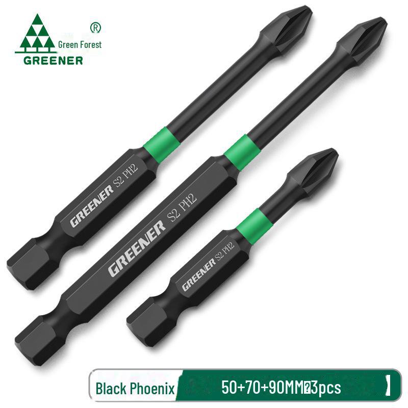 Green Forest High-Impact Magnetic Cross Hand Drill Set with German-Imported Screwdriver Bits