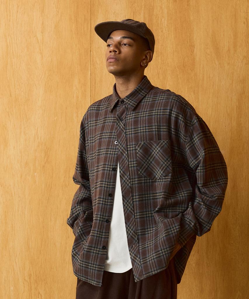 Dibsenseu Oversized Flannel Check Shirt S101 [3 Colors]