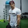 Muscle Fitness Short Sleeve Cotton T-shirt - Elastic, Breathable, Sweat-Wicking Round Neck for Summer Sports