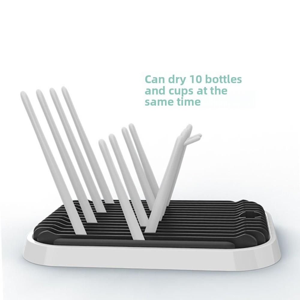 Foldable Baby Bottle Drying Rack Plastic Sturdy Drain Storage Rack Detachable Portable Bottle Cleaning Dryer